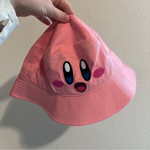 Kirby Nintendo Pink Bucket Hat Blue One Size Fits Most Kids Youth